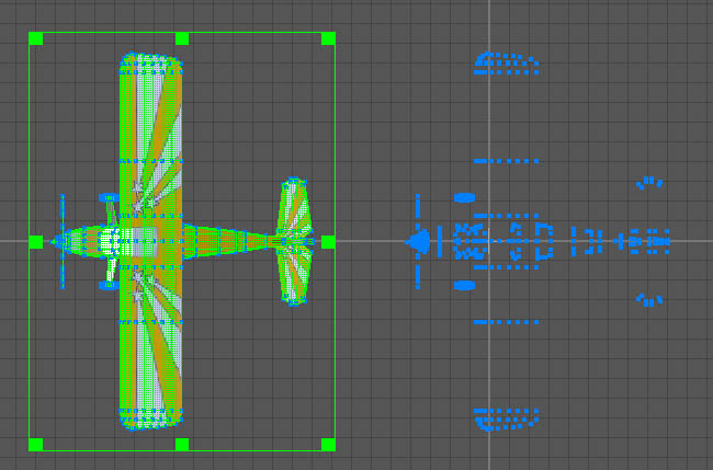 Showing model and vertices that are left behind when it is moved